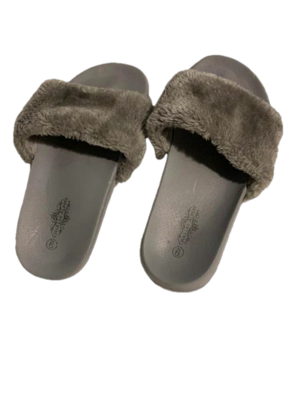 🔒 10 items for $20 - 'Charles Albert' grey flip flop slippers 9